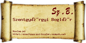 Szentgyörgyi Boglár névjegykártya